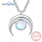 Женское ожерелье из серебра 925 пробы с лунным камнем JewelOra, изящное ожерелье из серебра 925 пробы, Подарочная бижутерия