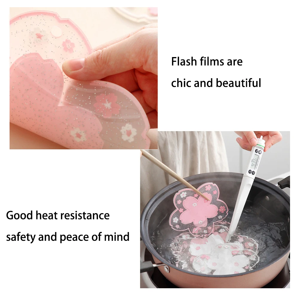 

2pc Japan Style Cherry Blossom Heat Insulation Table Mat Family Office Anti-skid Tea Cup Milk Mug Coffee Cup Coaster