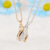 magnet attraction double hand necklaces pendants for lovers women men romantic jewelry wedding chain girls boys gift new fashion