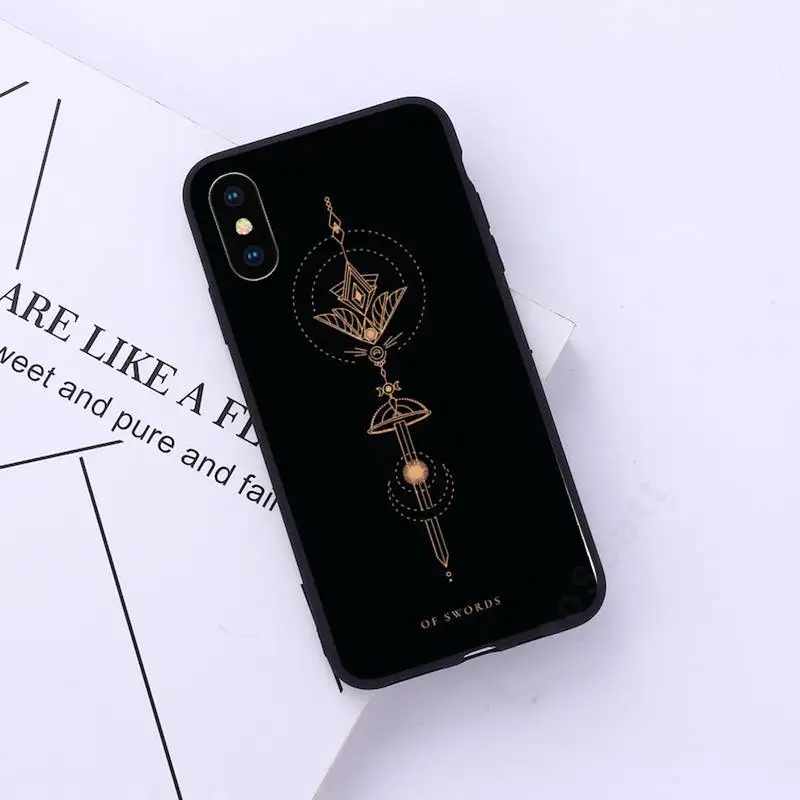 

Tarot Cards Tattoo Phone Case for iPhone 11 12 pro XS MAX 8 7 6 6S Plus X 5S SE 2020 XR