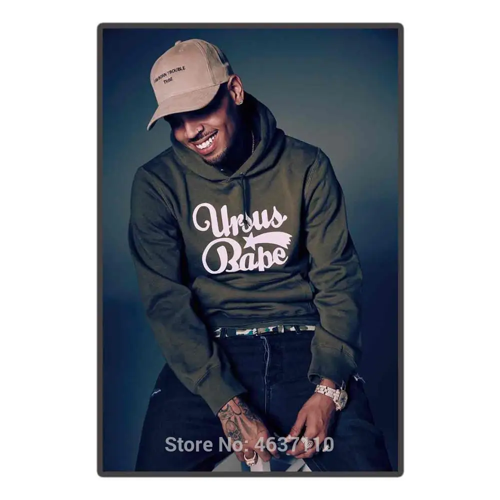 Крис Браун королевская X Черная Пирамида рэперская музыка из шелковой ткани с