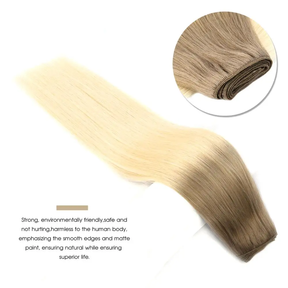 Neitsi прямые человеческие волосы Remy с двойным нарисованным плетением для