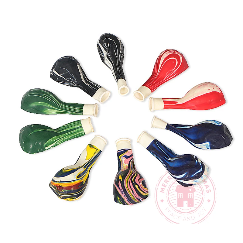 

10inch Graffiti Colorful Cloud Latex Balloons Wedding Anniversary Celebration Happy Birthday Party Decoration Agate Balloon Toy