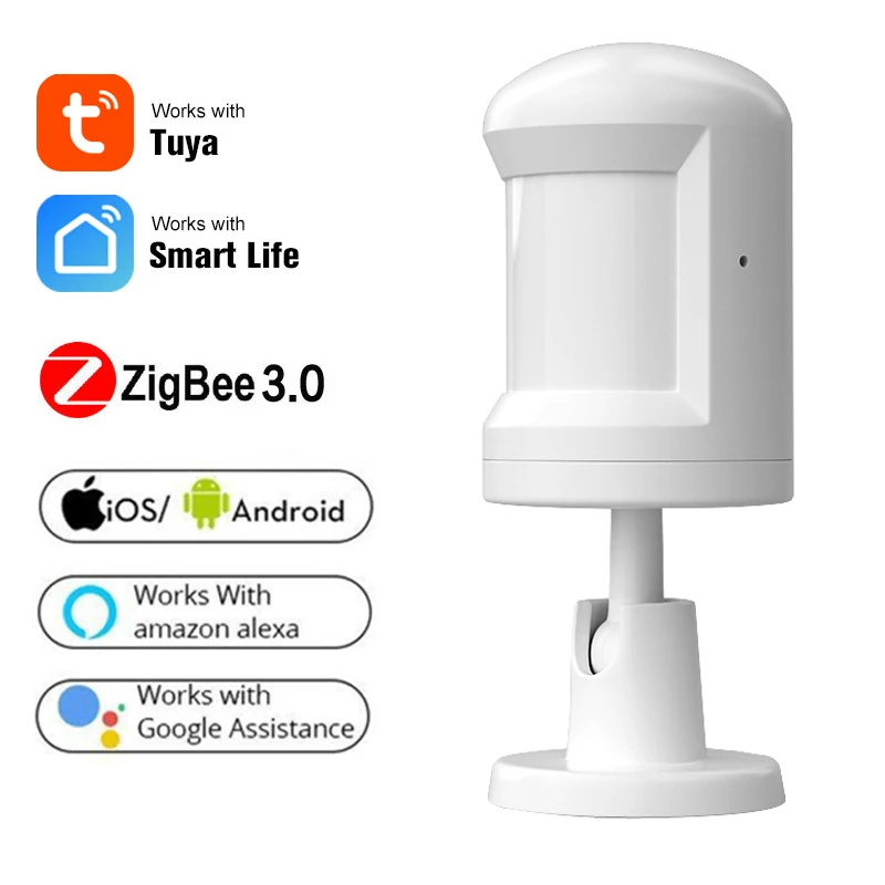 Смарт-датчик движения Zigbee 3 0 Tuya инфракрасный датчик присутствия поддержка Alexa Google