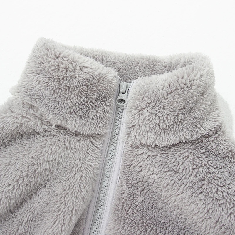 Осенне зимние флисовые куртки для мужчин и женщин из бархата кораллового цвета