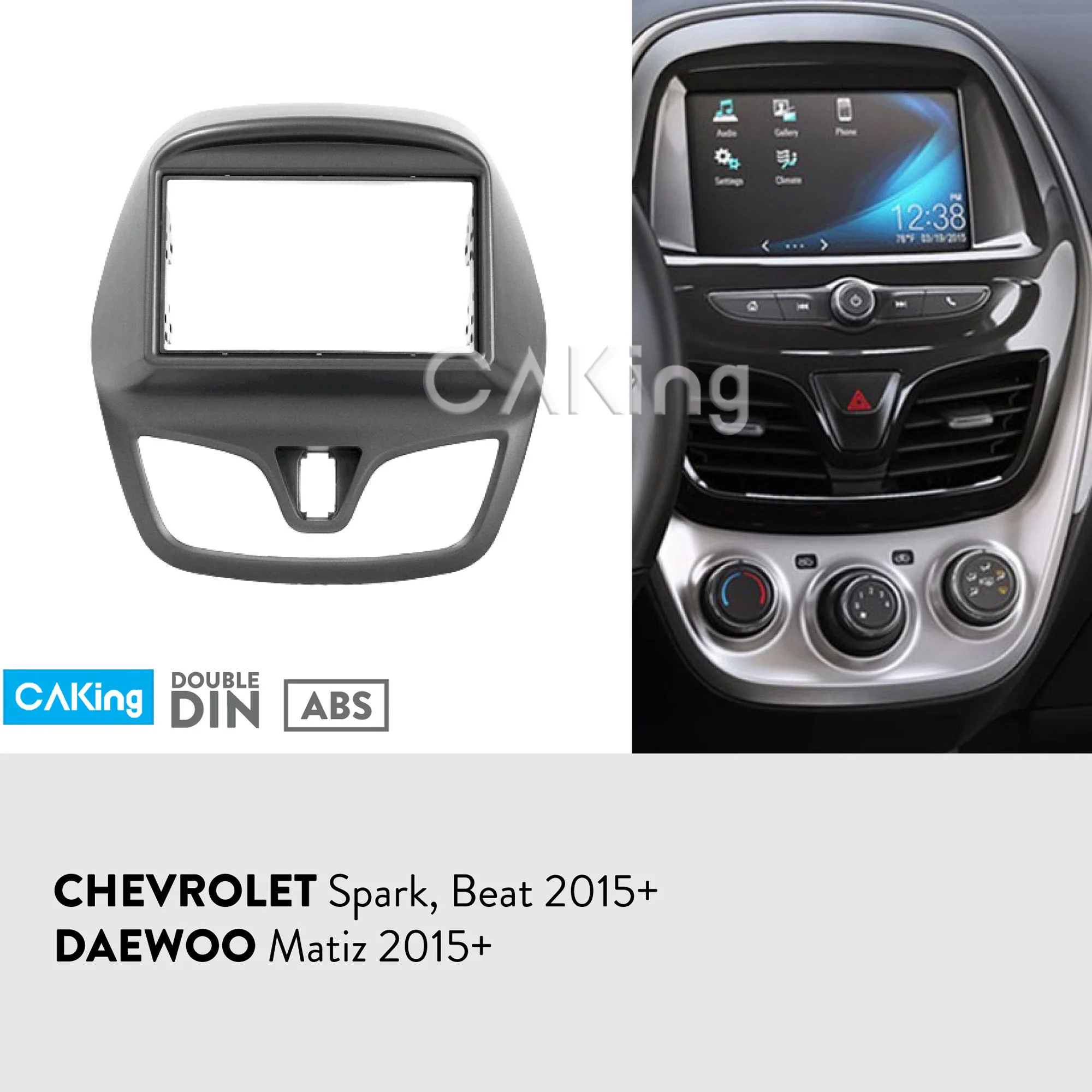 Двойной Din фасции Радио панель для CHEVROLET Spark Beat/DAEWOO Matiz 2015 + Набор Фитингов Facia