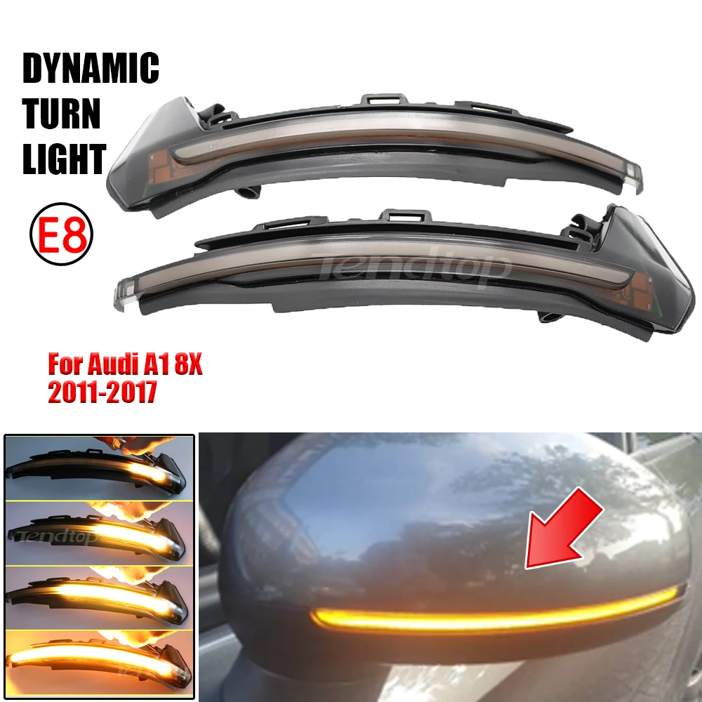 

Amber LED Dynamic Turn Signal Blinker Sequential Side Mirror Indicator Light For Audi A1 8X 2011 2012 2013 2014 2015 2016 2017