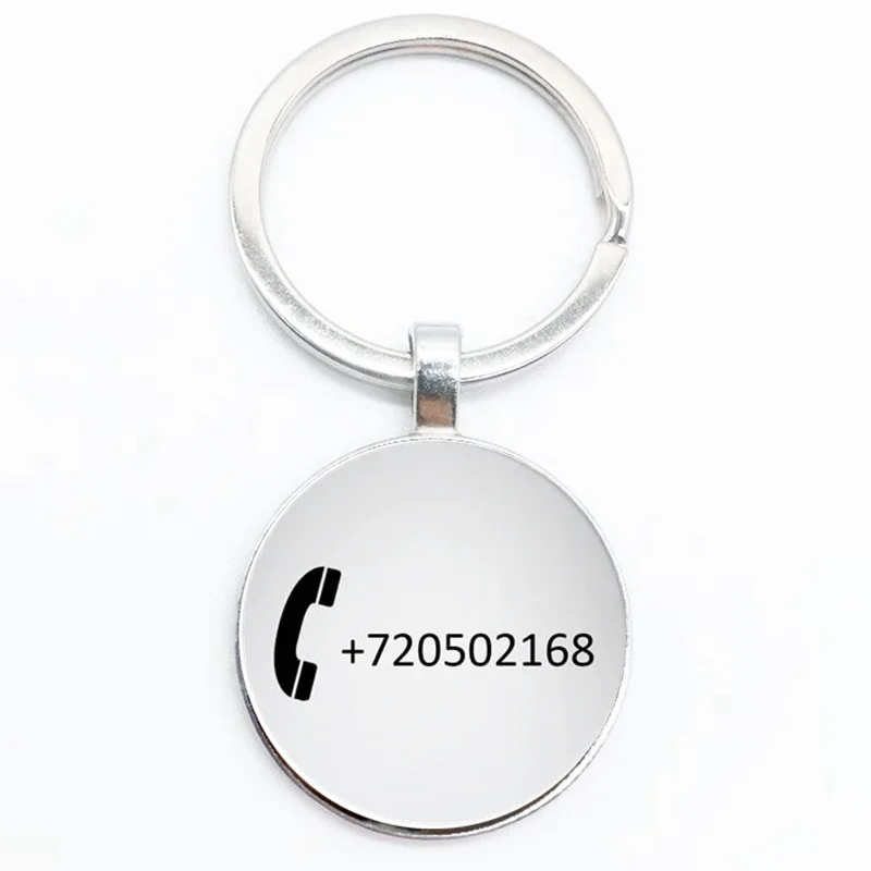 

Заказной Брелок с гравировкой из нержавеющей стали персонализированный подарок заказной номер телефона анти-потерянный брелок кольцо