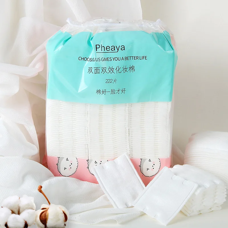 Cotton Pad Makeup Remover Cleansing Towel Thickened Double-Sided Dual-Effect Disposable Soft Skin-Friendly Facial Wash Towels