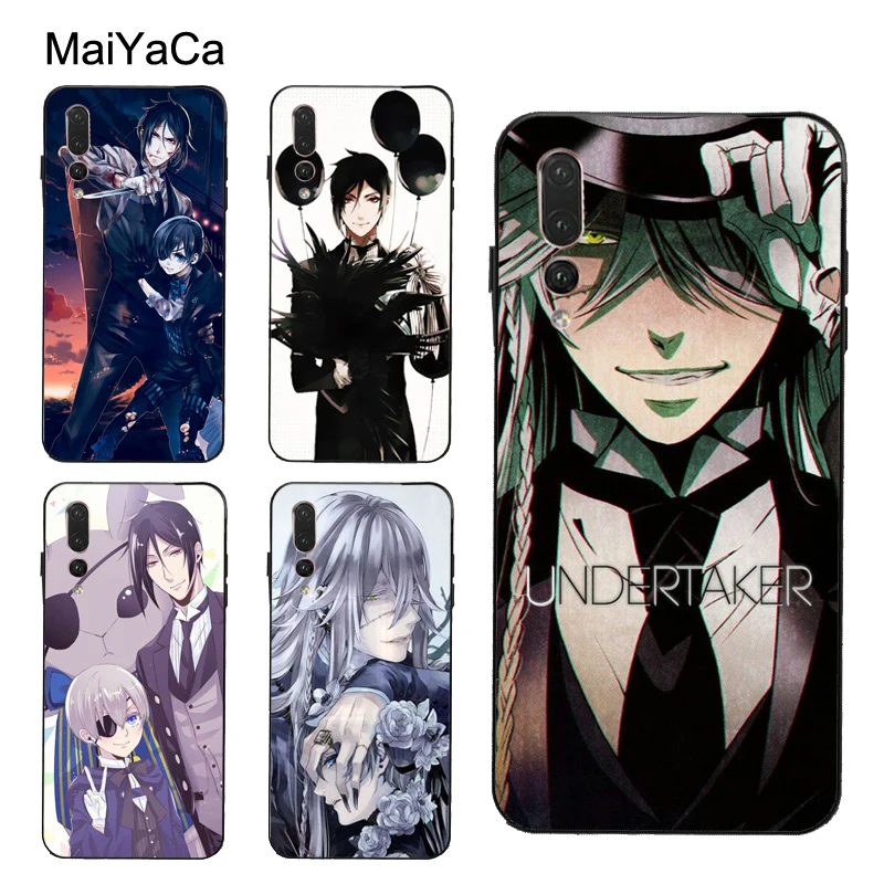 Чехол черный Батлер Kuroshitsuji для Huawei P30 Pro P20 P40 Mate 20 Lite P Smart 2019 Nova 5T Honor 50 8X 9X 10i чехол -