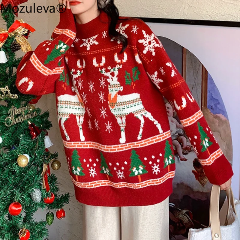 

Женский свитер свободного покроя, с круглым вырезом