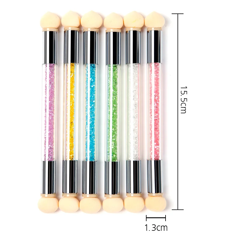 ROSALIND двойная головка для дизайна ногтей градиентные Кисти маникюра акриловая