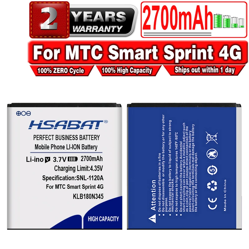 Аккумулятор HSABAT KLB180N345 2700 мАч для MTC Smart Sprint 4G Бесплатная доставка | Мобильные