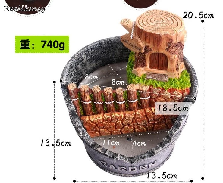 

Gardening Large Resin Flower Pots Creative Flower Pots Planter Nursery Pot Garden Supplies Office Green Plant Flower Pots ZH014