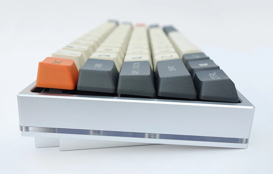 GH60 клавиатура DIY анодированный алюминиевый чехол боковой блеск через корпус тяжелый чехол QMK программа для 60% механическая клавиатура