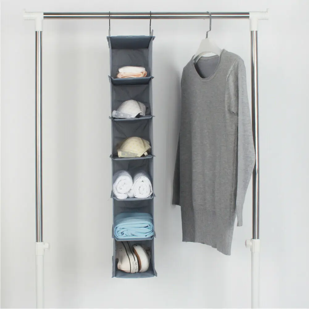 Home Storage Hanging Organizers Wardrobe Organizer Bag Closet Shelf Cloth Hanger Rack Container | Дом и сад