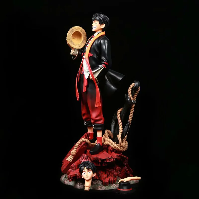 

New 37CM Japanese Anime One Piece Figurines Chinese Style Monkey D. Luffy PVC Action Figure Anime Girl Collection Doll Toys Gift