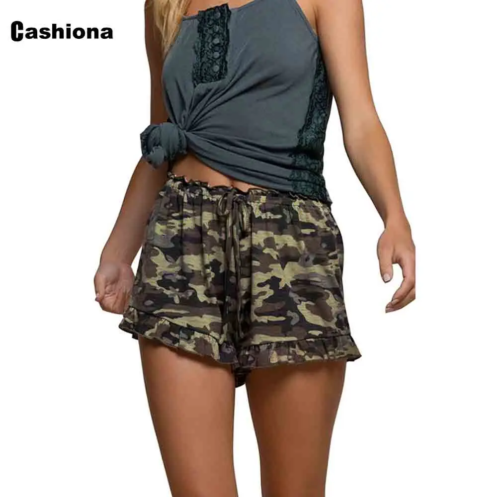 Cashiona 2021 Summer Drawstring Shorts Sexy Camo Leopard Print Short Bottom Plus Size Womens Ultra Shorts Ladies Casual Shorts