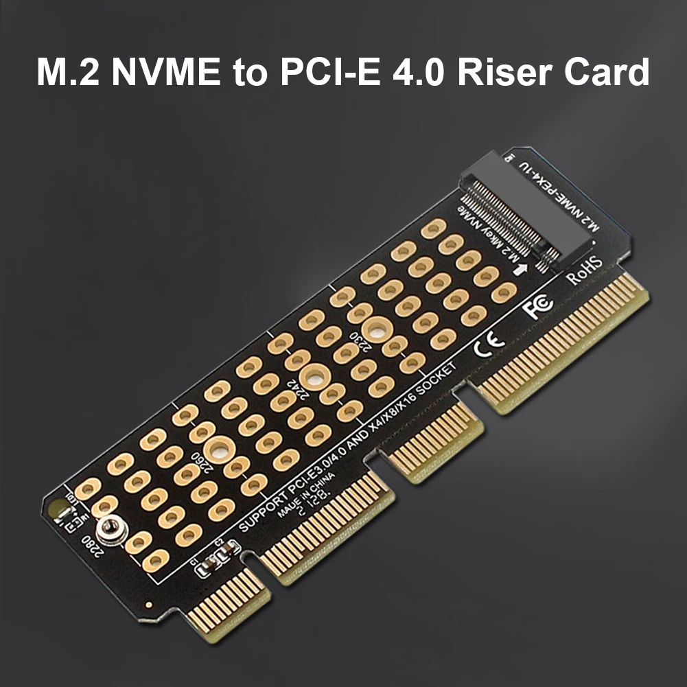 

Адаптер M2 SSD PCIE, переходник NVME к PCI-E 4,0 X4, карта расширения PCI-Express X4/X8/X16, поддержка М-ключа, адаптер 32 Гбит/с, расширитель настольного компьютера