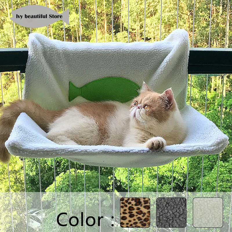 

Pet supplies Movable pet cat window bed hammock cage, soft and comfortable, recliner hanging shelf, suitable for Kitty cats