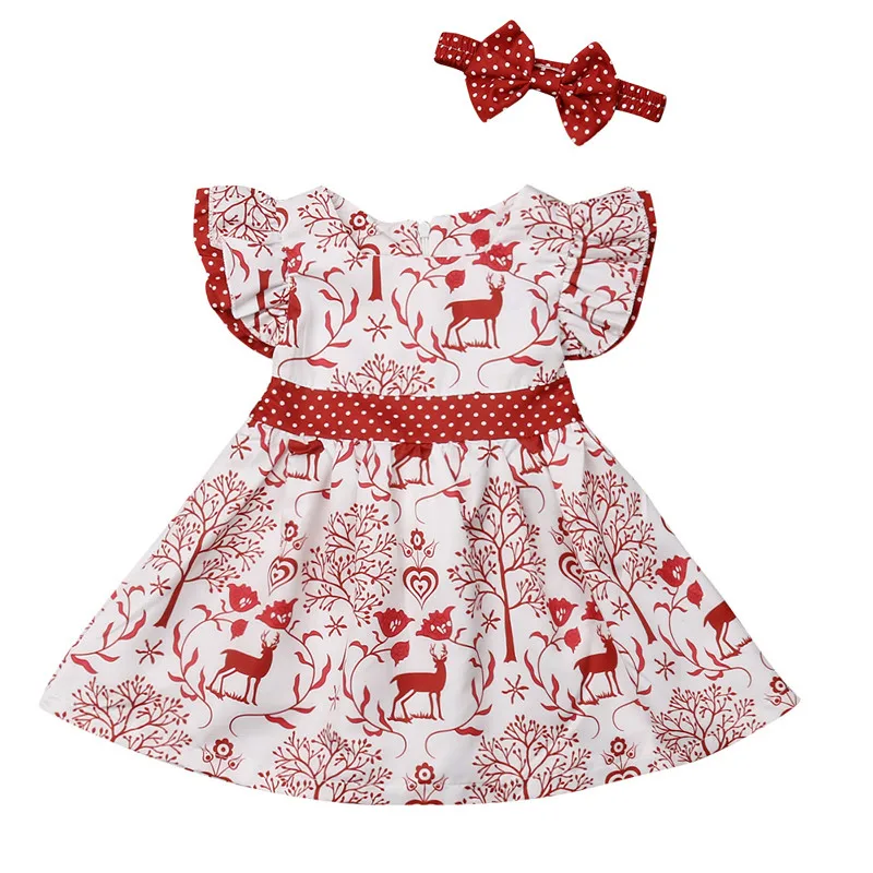2020 Рождественская детская одежда детское платье принцессы для маленьких девочек