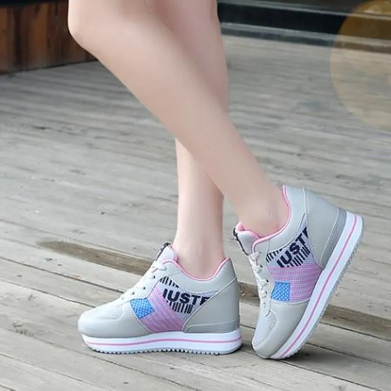 2020 New spring autumn Wedges High Heels Ladies Casual Shoes vulcanize Women slip on platform shoes female chaussure femme | Обувь