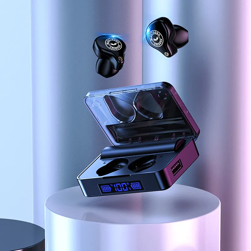 Беспроводные Bluetooth наушники с чехлом для зарядки 3600 мАч водонепроницаемые TWS 5 0