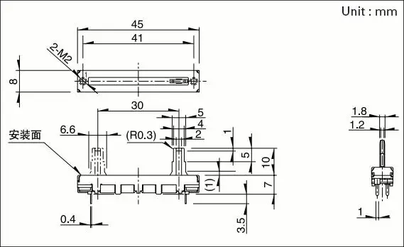 2PCS/LOT ALPS 6 cm sliding potentiometer single band center alignment B10K 15MM axis | Обустройство дома