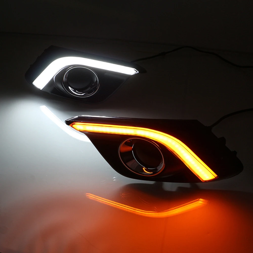 2 шт. LED DRL для Mazda 3 Mazda3 Axela 2014 2015 2016 светодиодный Габаритные огни дневного света