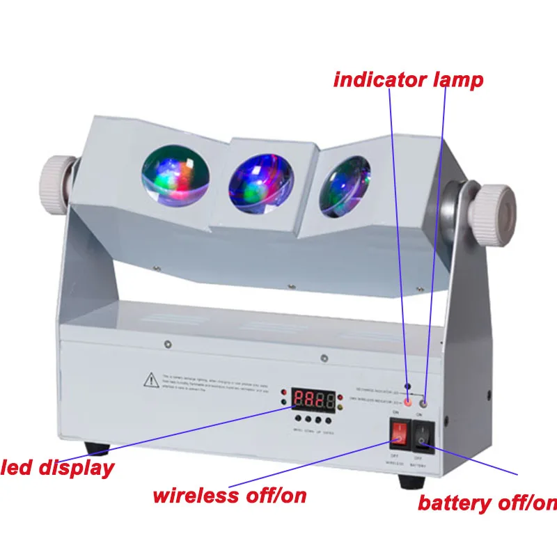 Беспроводный светодиодный сценический светильник DJ Up-Light 3*10 Вт RGBA 4в1 три светодиодный бар свет батарея работает светодиодный настенный светильник для дискотеки праздничное освещение для свадеб