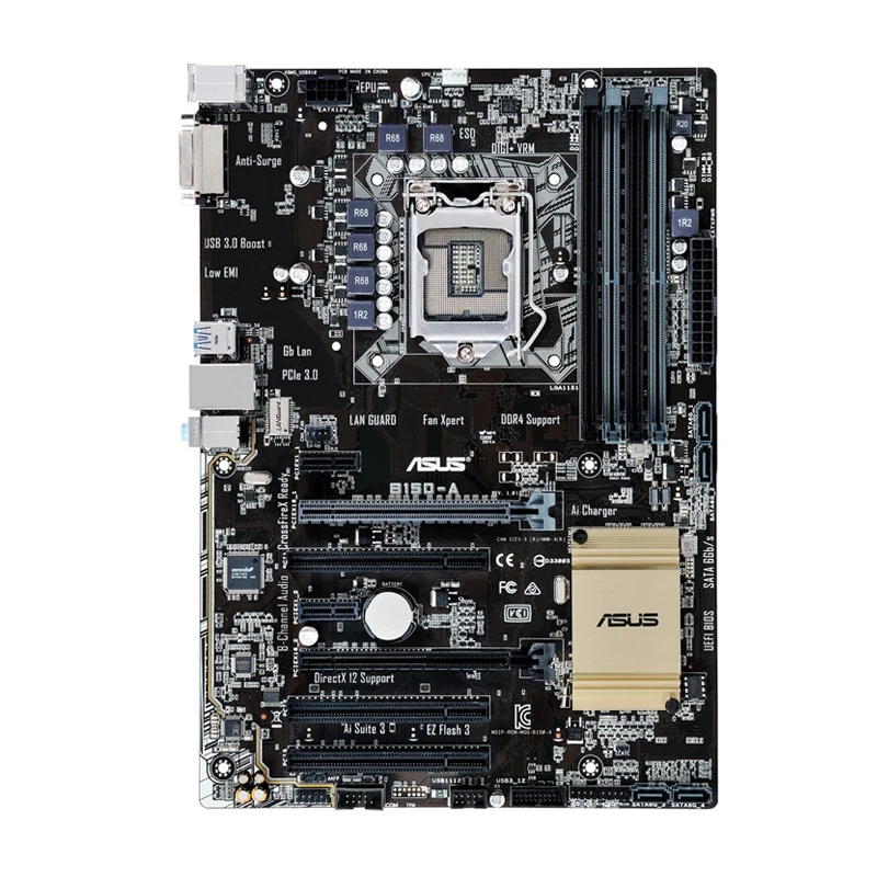 

Десктопная Материнская плата ASUS B150-A LGA 1151 Intel B150 DDR4 64 Гб 2133 МГц память с поддержкой процессора Core i7 i5 i3 PCI-E 3,0 USB3.0 ATX