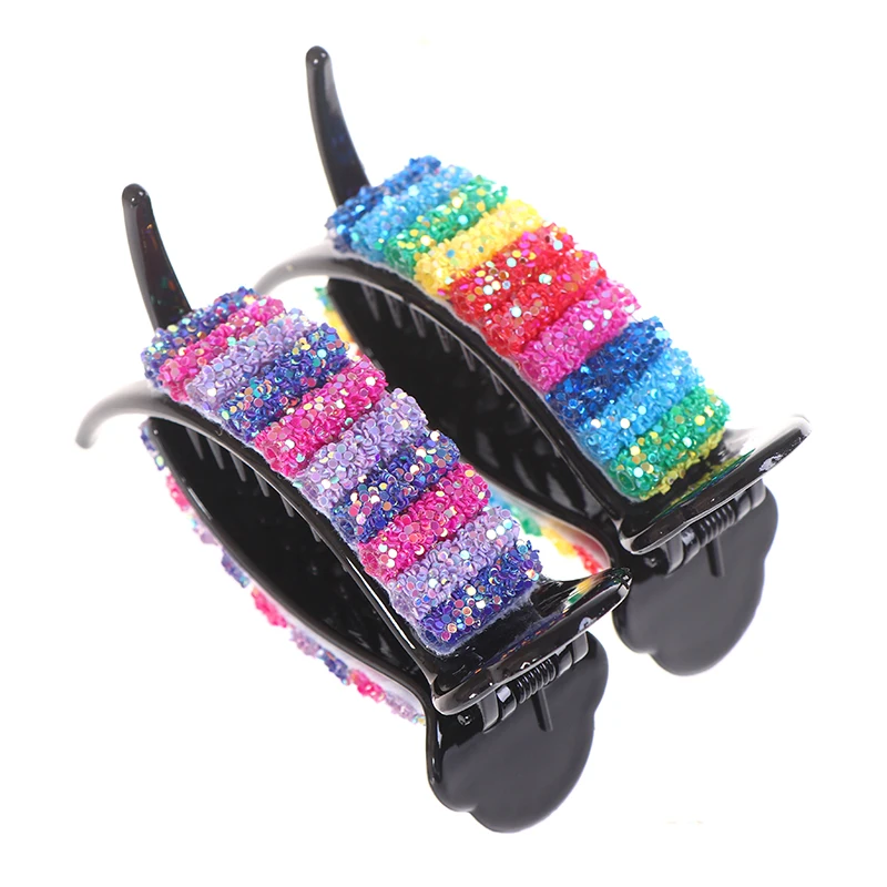 

Rainbow Hair Clips Big Crabs For Ponytail Hair Clamps Candy Color Hairpin Accessories Fashion Headdress Gifts