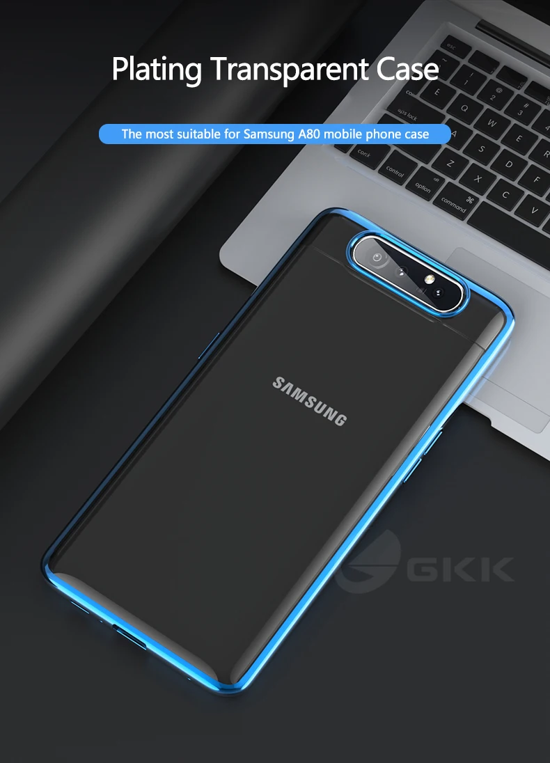 Роскошный чехол GKK для samsung galaxy A80, ударопрочный Прозрачный чехол с покрытием для samsung A80, чехол Fundas