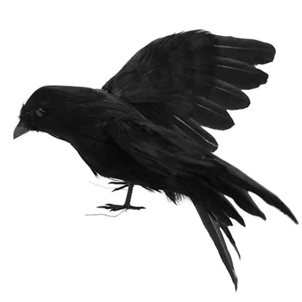 Мини Хэллоуин газон черный ворона птицы поддельные яркие искусственная