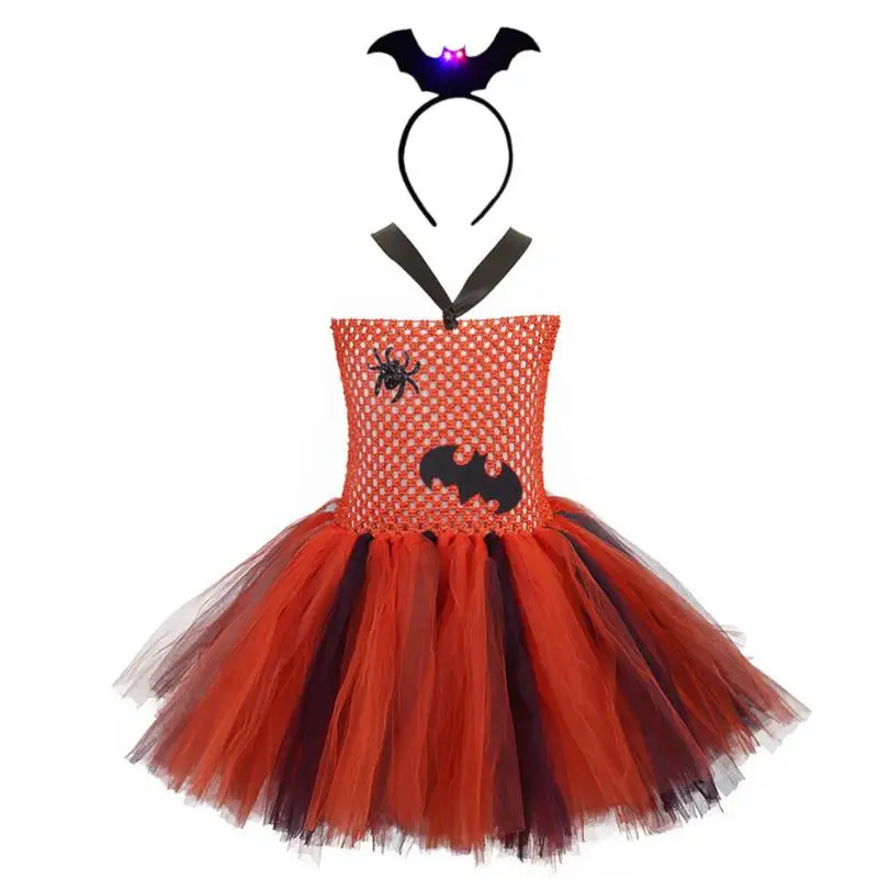 2019 New Baby Dress 2019black Girl Tutu Witch Kids Halloween Cosplay Costume Cover Clothes Carnival Girls Fantasy Party | Детская одежда