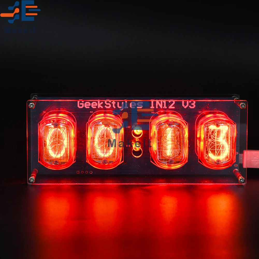 Micro USB IN12 в-12 PCBA светящаяся трубка &quotсделай сам&quot Ретро часы модуль газоразрядный