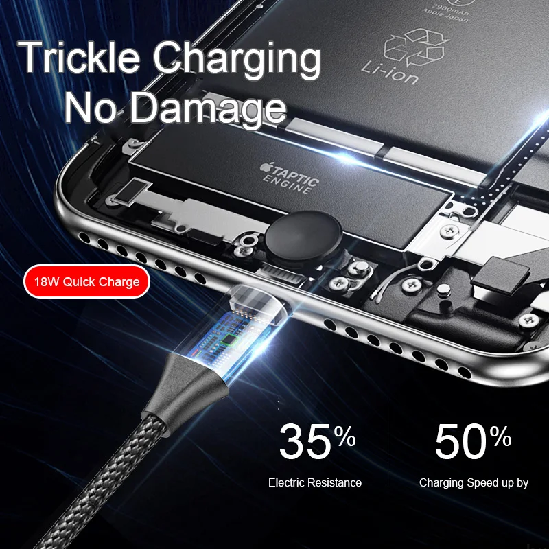 

For Lightning PD fast charging 18W braided type-C cable suitable for Apple iPhone 11 / xsmax / 8 PD flash charging cable