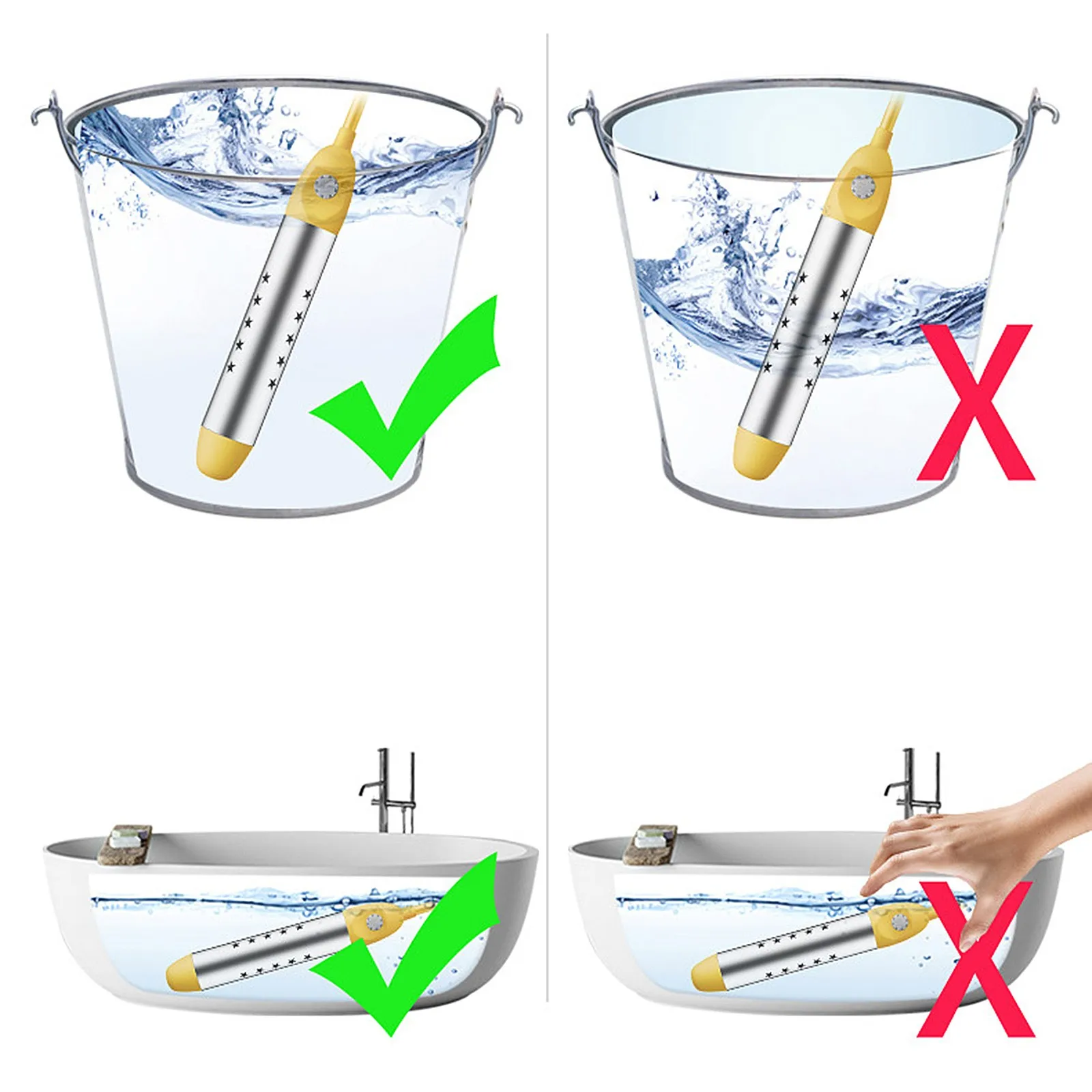 

Portable Pool Water Heater 2000W Immersion Electric Heater Mini Swimming pool heating Machine For Home EU UK AU Plug