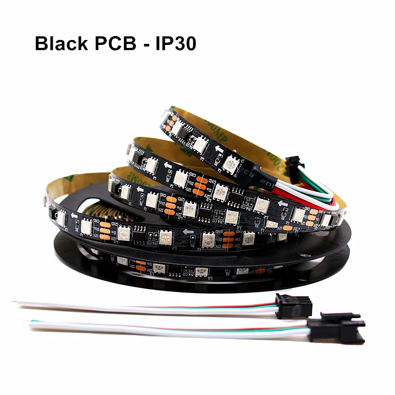 Полноцветная Пиксельная Светодиодная лента WS2811 IC 100% высокого качества 12 В 60