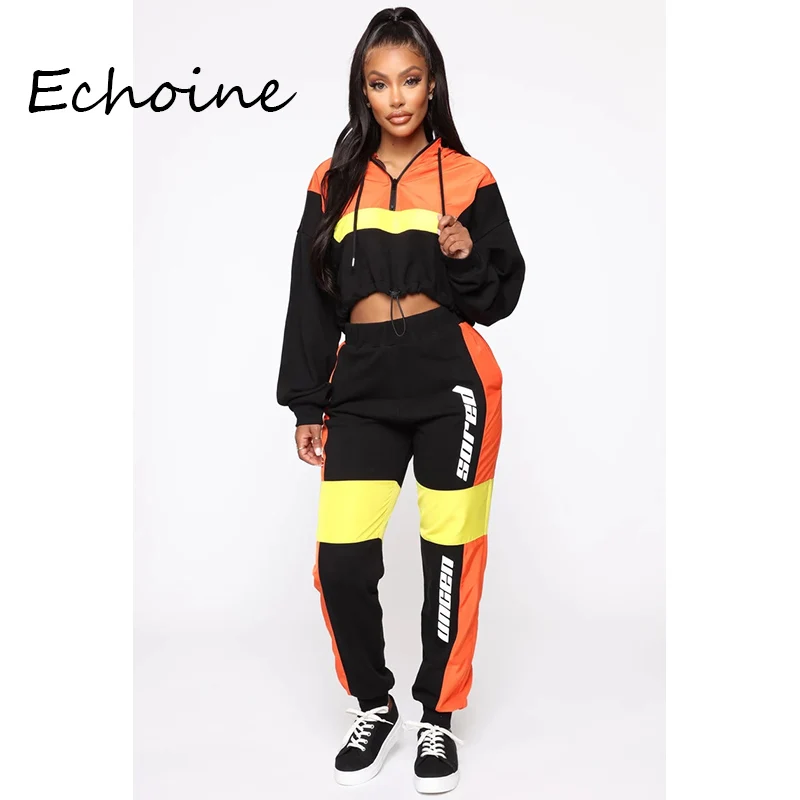 Повседневная цветная Толстовка в стиле пэчворк спортивная одежда Свободный Топ