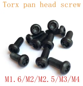 Винт с круглой головкой, 5-50 шт.лот M2 M2.5 M3 M4 m5 m6 m8 black torx
