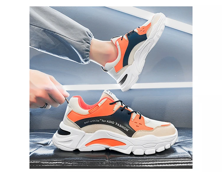 

Summer men's shoes Korean casual breathable low-cut comfortable lace-up non-slip all-match sports mesh sneakers size 39-44