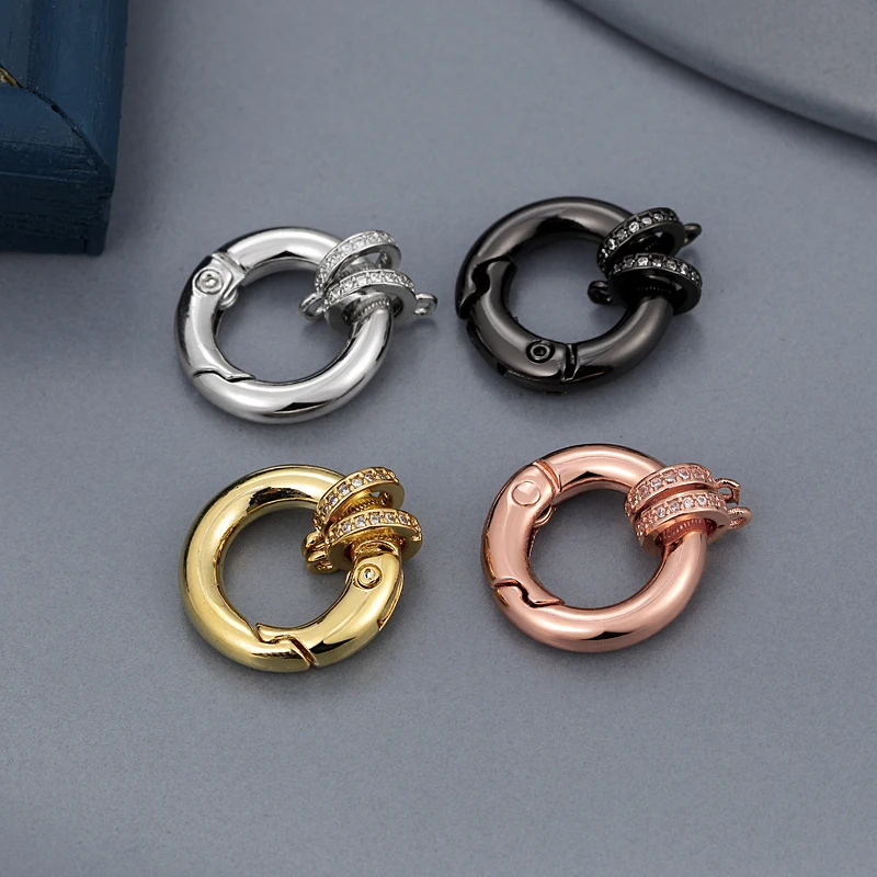 MINHIN высококачественные круглые застежки с микрозакрепкой из фианита, аксессуары для изготовления ювелирных изделий