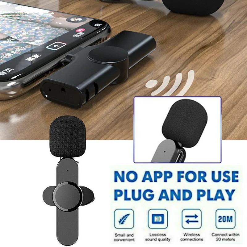 Беспроводной петличный микрофон 1se для Android 64 дБм мини-микрофон записи аудио и