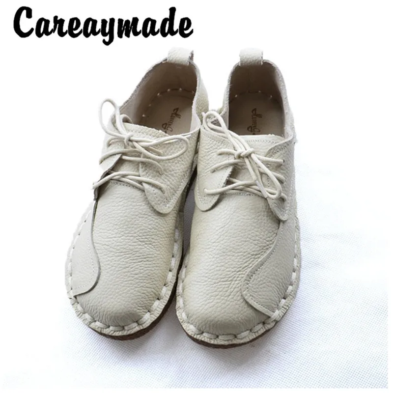 Careaymade-Original design cowhide women shoes flat soft outsole comfortable the retro art mori girl flats shoes,3 colors