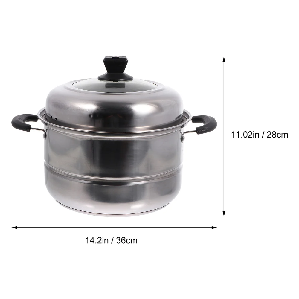 

1Pc Creative Cookware Home Soup Pot Double-layer Kitchen Pot Steaming Pot