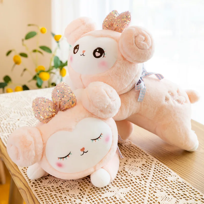 2021 Nuevo dibujo de nube ovejas de peluche de juguete Animal relleno suave mu&ntilde;eco de peluche bonito cordero de peluche de felpa almohada regalo para chico-3