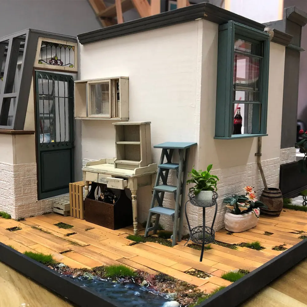 

1Pc Small House Accessory Mini Storage Rack Miniature Decor Flowerpot Rack Model