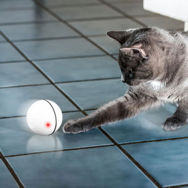 Smart Interactive Cat Play and Toys Ball Usb перезаряжаемая Автоматическая вращающаяся электронная
