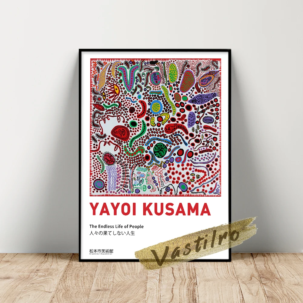 

Yayoi Kusama Exhibition Poster, Yayoi Abstract Art Prints, Kusama Dot Wall Painting, Vintage Japanese Wall Stickers, Idea Gift